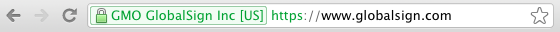 Site with EV SSL certificate in Chrome